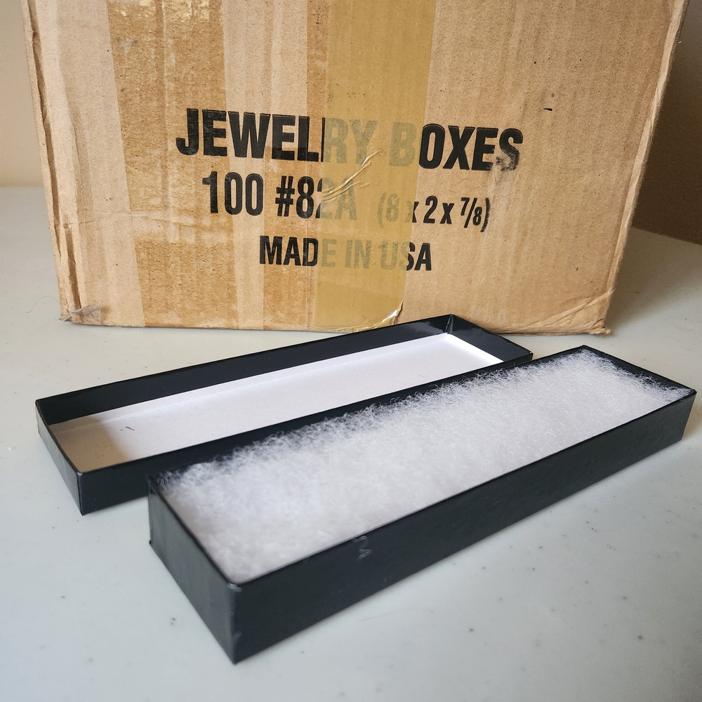 Black Jewelry Gift Boxes – Lot of 100 | Cotton Filled 💍🖤